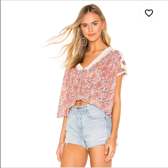 Free People Tops - Free People Leilani Cropped Crochet Top Size M